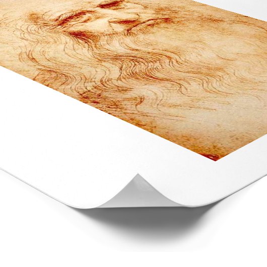Leonardo Da Vinci Selbstporträt ca. 1510-1515 Poster (Ecke)