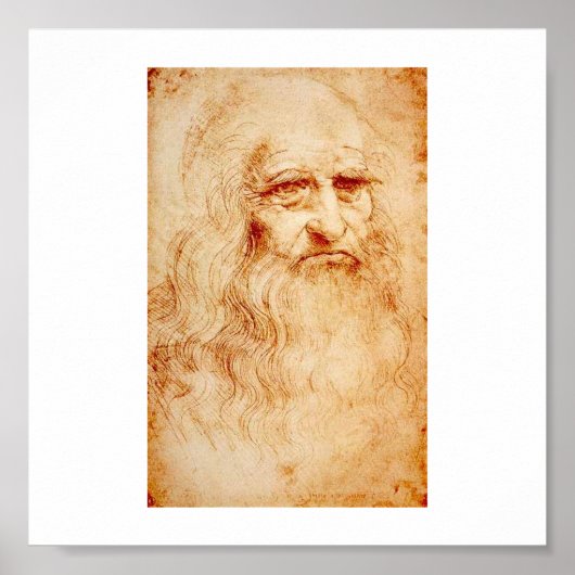 Leonardo Da Vinci Selbstporträt ca. 1510-1515 Poster (Vorne)
