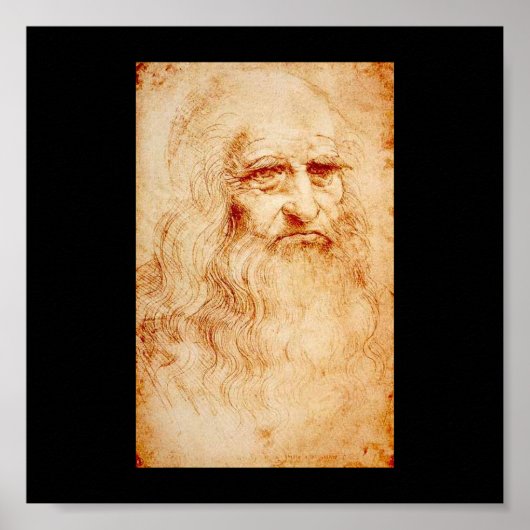 Leonardo Da Vinci Selbstporträt ca. 1510-1515 Poster (Vorne)