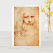 Leonardo da Vinci-Selbstporträt circa 1510-1515 Karte (Gelbe Blume)
