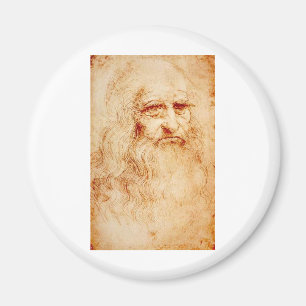 Leonardo da Vinci-Selbstporträt circa 1510-1515 Magnet