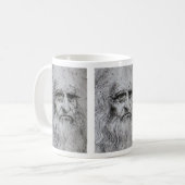 Leonardo da Vinci-Selbstporträt Kaffeetasse (Vorderseite Links)