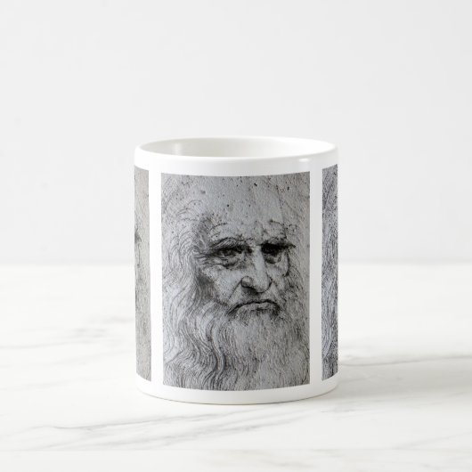 Leonardo da Vinci-Selbstporträt Kaffeetasse (Mittel)