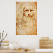 Leonardo Da Vinci - Selbstporträt Poster (Küche)