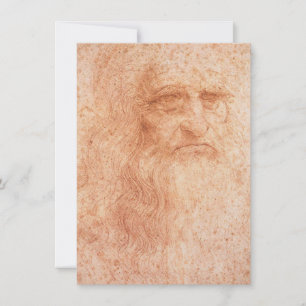 Leonardo da Vinci Selbstporträt Rötel Einladung