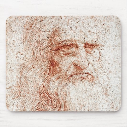 Leonardo da Vinci Self Portrait Art Mouse Pad Mousepad (Vorne)