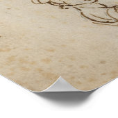 Leonardo Da Vinci Sketches Poster (Ecke)