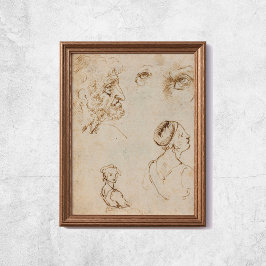 Leonardo Da Vinci Sketches Poster