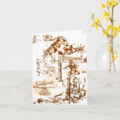 Leonardo da Vinci skizzierte Grußkarten Karte (Gelbe Blume)