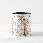 Leonardo da Vinci skizzierte Kaffee-Tasse Tasse (Zentrum)