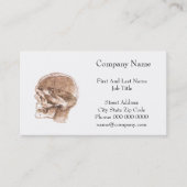 Leonardo da Vinci Skull Anatomie Kunst Visitenkarte (Vorderseite)
