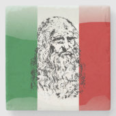 Leonardo da Vinci Steinuntersetzer (Vorderseite)