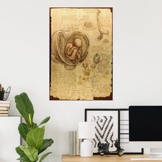 Leonardo Da Vinci - Studie über Anatomie Poster (Heimbüro)