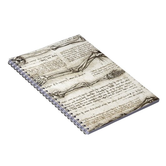 Leonardo da Vinci - Studien der Arm-Grafik Notizblock (Rechte Seite)