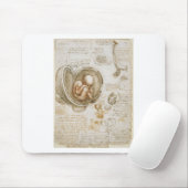 Leonardo da Vinci Studien des Fötus im Mutterleib Mousepad (Mit Mouse)