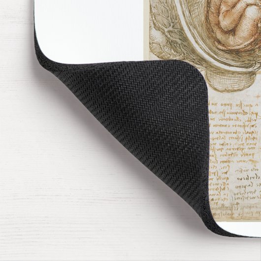 Leonardo da Vinci-Studien des Fötusses in der Mousepad (Ecke)