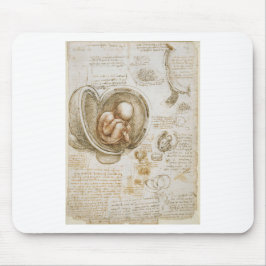 Leonardo da Vinci-Studien des Fötusses in der Mousepad
