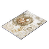 Leonardo da Vinci-Studien des Fötusses in der Notizblock (Linke Seite)