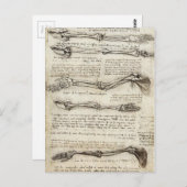 Leonardo da Vinci - Studien zum Armaturenwerk Postkarte (Vorne/Hinten)