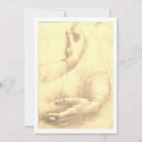 Leonardo da Vinci, Studium der Hände einer Frau