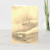 Leonardo da Vinci, Studium der Hände einer Frau Karte (Rückseite)