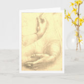 Leonardo da Vinci, Studium der Hände einer Frau Karte (Gelbe Blume)