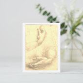 Leonardo da Vinci, Studium der Hände einer Frau Postkarte (Stehend Vorderseite)