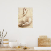Leonardo da Vinci Study of Arms and Hands Poster (Küche)