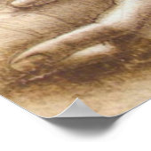 Leonardo da Vinci Study of Arms and Hands Poster (Ecke)