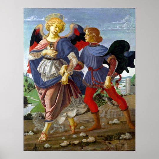 Leonardo Da Vinci Tobias Und Der Engel Poster Zazzle De