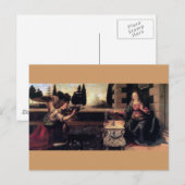 Leonardo Da Vinci Verkündigung Postkarte (Vorne/Hinten)