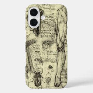 Leonardo da Vinci Vintage menschliche Anatomie Lar iPhone 16 Hülle