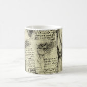 Leonardo da Vinci Vintage menschliche Anatomie Lar Kaffeetasse (Mittel)