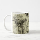 Leonardo da Vinci Vintage menschliche Anatomie Lar Kaffeetasse (Links)