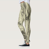 Leonardo da Vinci Vintage menschliche Anatomie Lar Leggings (Links)