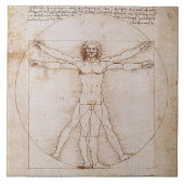 LEONARDO DA VINCI ... VITRUVIAN MAN ... C 1490 FLIESE (Vorderseite)
