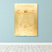 Leonardo Da Vinci, Vitruvian Man, Goldener Schnitt Leinwanddruck (Insitu (Holzboden))