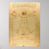 Leonardo Da Vinci, Vitruvian Man, Goldener Schnitt Poster (Vorne)