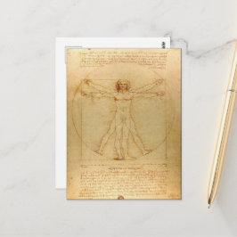 Leonardo Da Vinci, Vitruvian Man, Goldener Schnitt Postkarte