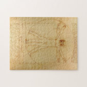 Leonardo Da Vinci, Vitruvian Man, Goldener Schnitt Puzzle (Horizontal)