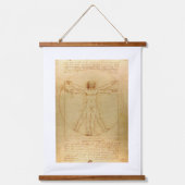 Leonardo Da Vinci, Vitruvian Man, Goldener Schnitt Wandteppich Mit Holzrahmen (Vorderseite)