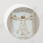 LEONARDO DA VINCI ... VITRUVIAN MAN HI-DEF CARD EINLADUNG (Vorne/Hinten)