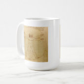 Leonardo da Vinci , Vitruvian Man Kaffeetasse (Vorderseite Links)