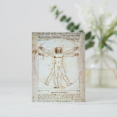 LEONARDO DA VINCI ... VITRUVIAN MAN POSTCARD POSTKARTE (Stehend Vorderseite)