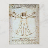 LEONARDO DA VINCI ... VITRUVIAN MAN POSTCARD POSTKARTE (Vorderseite)