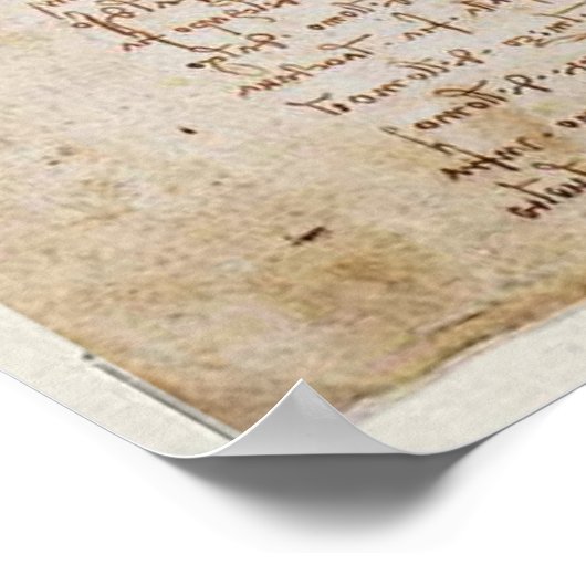 Leonardo da Vinci Vitruvian Man Poster (Ecke)