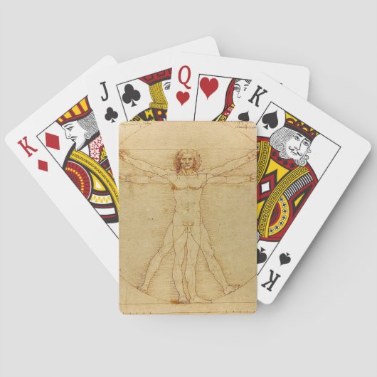 Leonardo da Vinci , Vitruvian Man Spielkarten (Rückseite)