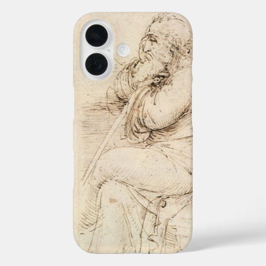 Leonardo da Vincis Alter Mann und Wasserskizze Case-Mate iPhone Hülle (Rückseite)