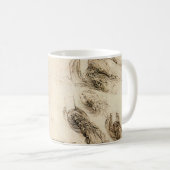 Leonardo da Vincis Alter Mann und Wasserskizze Kaffeetasse (VorderseiteRechts)