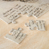 Leonardo da Vincis Alter Mann und Wasserskizze Puzzle (Seite)